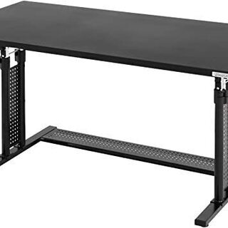 【美品】 Bauhutte(バウヒュッテ) PCデスク 昇降式 (幅120cm×奥行55cm) ブラック BHD-1200Mの画像