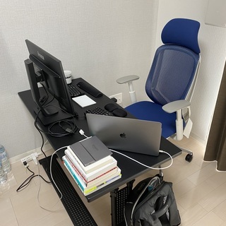 【美品】 Bauhutte(バウヒュッテ) PCデスク 昇降式 (幅120cm×奥行55cm) ブラック BHD-1200Mの画像