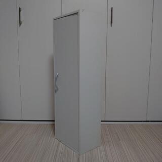 90cm 4段 扉付き本棚 白