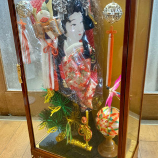 羽子板/羽子板飾り/ガラスケース/オルゴール/正月/八重垣/押絵羽子板の画像