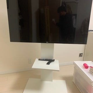 LG テレビ55V ➕白スタンド LG 液晶テレビ 55型 テレビ台付