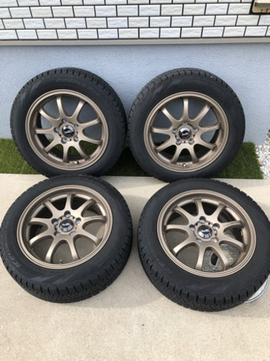 スタッドレスタイヤ+ホイール四本セット　プレマシー等