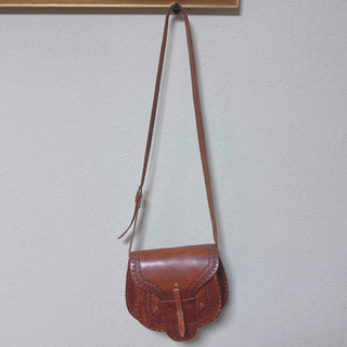 バリ島 ハンドメイド レザーバックの画像