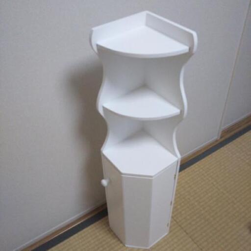 トイレ コーナーラック80cm ホワイト