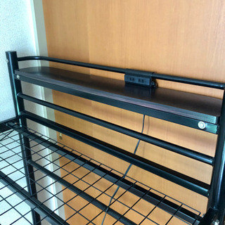 宮付き ロフトベッド ブラックの画像