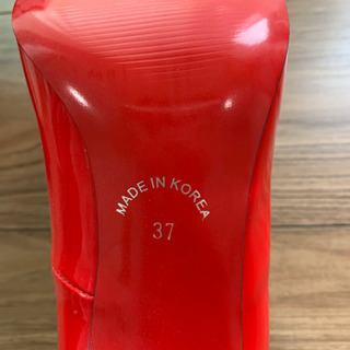 【未使用】ヒール　赤　24cm の画像