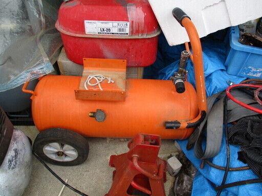 EARTHMAN オイルレスエアーコンプレッサー ACP-180OL＋30Lサブタンク付き