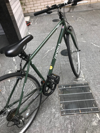 自転車 700c クロスバイク モスグリーン