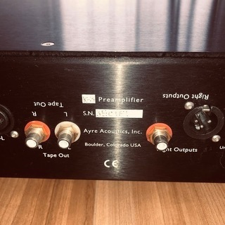 名機プリアンプ　Ayre Acoustics,Inc.　K-3 Preamplifier　動作OK！リモコン・電電ケーブル・専用箱あり、説明書なし。 の画像