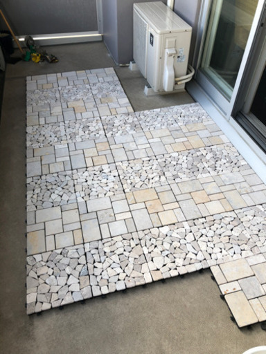 36枚セット　ジョイントタイル 石畳風 ガーデニング パネル