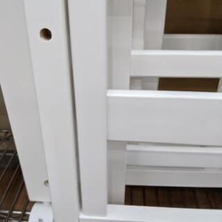 ベビーベッド 西松屋 軽量 120×70cm 白 美品💳自社配送時🌟代引き可💳※現金、クレジット、スマホ決済対応※の画像