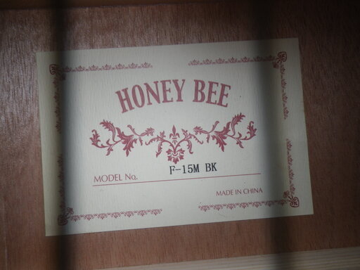 美品 HONEY BEE F-15M BK マットブラック アコースティックギター