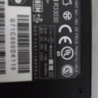 【再値下げ】東芝DYNABOOKノートPC用19V ACアダプタ（ELECOM製）(予備にいかが？）の画像
