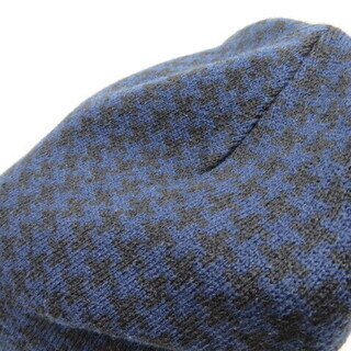 未使用 個性派 ニット帽子 約54cm　紫/黒 の画像