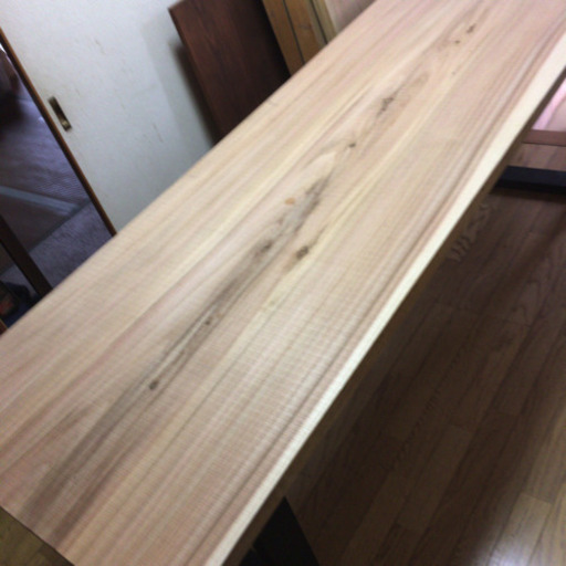 値下げ☆ 激安 225cm×74cm 一枚板ダイニングテーブル