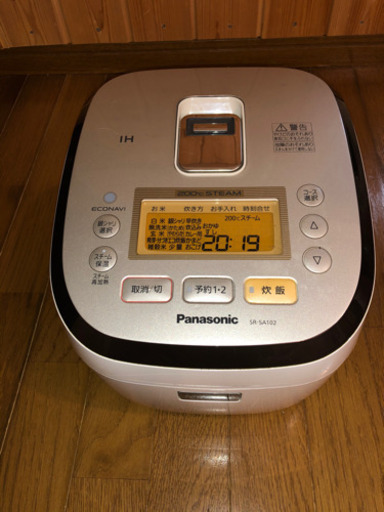 購入が決まりました。終了です。パナソニック炊飯器　スチームＩＨ　エコナビ 大火力　竃釜　ダイヤモンドコート●ＳＲ－ＳA102 ★2012年製です。