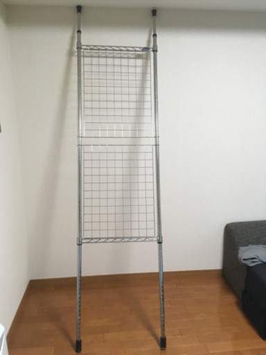 メタルラック　壁　つっぱり棒　アイリスオーヤマ