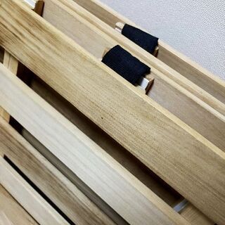 天然木桐 折りたたみ すのこベッド の画像