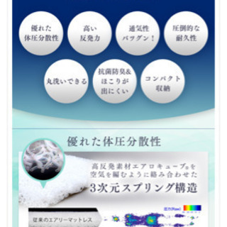 エアリーマットレス エクストラ ボリューム シングル AMEX-110Sの画像