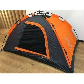 アウトドア キャンプ　ワンタッチテント 紐を引くだけ簡単設営 1...