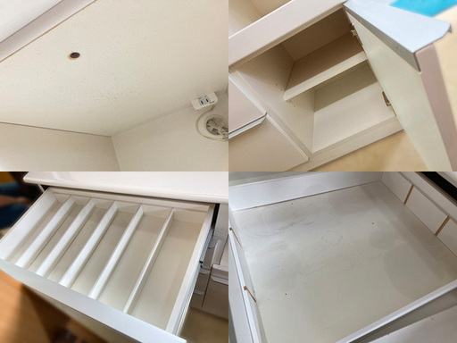 NITORI/ニトリ キッチンボード 食器棚 STEIN-120KB-WH 約120×53×201cm【自社配送は札幌市内限定】