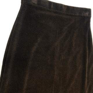 ブラウン　ゆったり　のびのび　ロングスカート  体型カバー　m〜L  黒茶　無地の画像