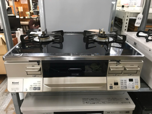 リンナイ ガスコンロ ラクシエ 都市ガス用 2018年製 中古