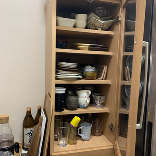 食器棚 ナチュラルの画像