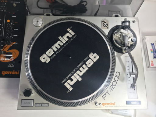 アナログDJ セット gemni ターンテーブル PT-2000 DJ ミキサー PS－626PRO 訳あり セット 中古