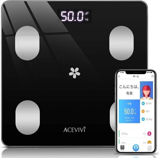 体重計 体組成計 【進化版14項測定 自動認識機能 】 ACEVIVI