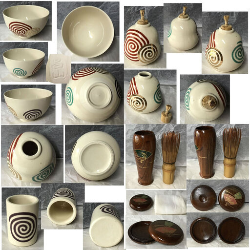 c716 茶箱 桑 利休形 野点 茶道具 抹茶碗 振出 棗