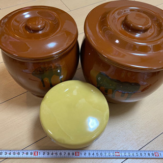 お取引中です‼️梅干し壺　大中小セット　粗塩入れにも　あげます