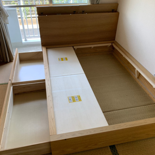 ダブルベッド⭐︎収納タイプ⭐︎フレームのみ⭐︎無印良品　