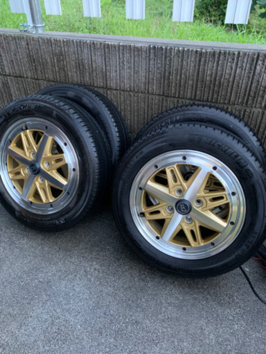 中古のアルミホイール【Algernon FENICE RX2 14インチ 4.5J +43 4H PCD100 】4本セット価格 フェ