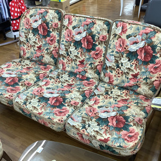 3人掛けソファ　ERCOL  花柄　布