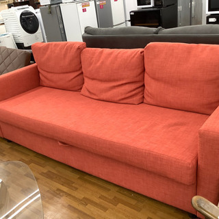 IKEA  3人掛けソファ(ベッド)  レッド