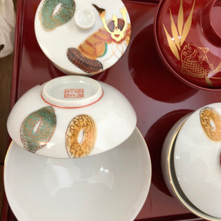 九谷焼　宝山　祝膳セット　初節句　男　歯固めの石付の画像