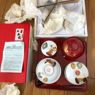 九谷焼　宝山　祝膳セット　初節句　男　歯固めの石付