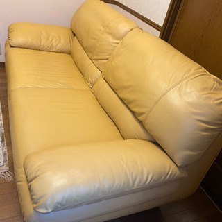 値下げしました！　イタリア製 PASQUALI  総革ワイド二人...