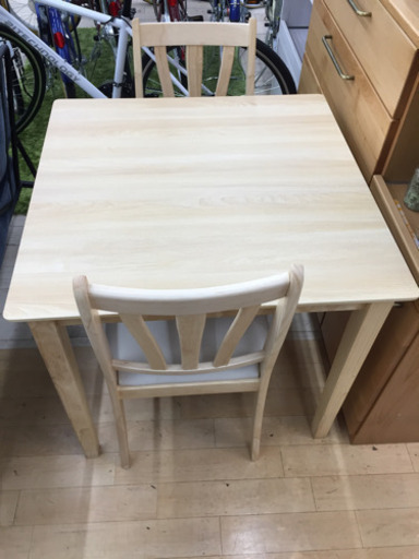 7/15東区和白  定価¥48900  未使用ダイニング3点セット