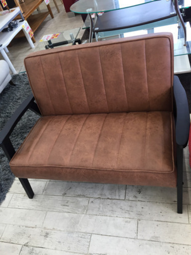 7/15東区和白  定価¥54900 未使用品 ブラウン2Pソファ