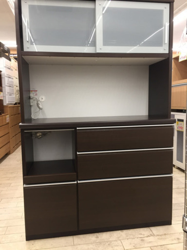 7/15東区和白  定価¥162000  松田家具  二面レンジボード  ソフトクロージング  スチーム対応