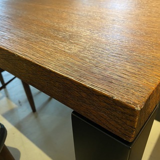 ミキモク ダイニングテーブルセット テーブル チェア 5点セット 茶×黒 中古品の画像