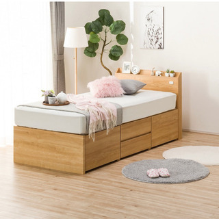 ニトリシングルベッドフレームとマットレスセットです。 無料配送でき