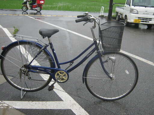 カゴ付きなので通勤買い物に便利！！　変速6段付き軽快車　整備済み（９）