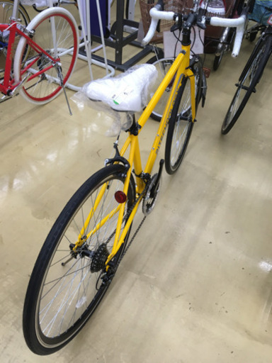 新品‼︎2×7段ギア付700×28cロードバイク(黄)