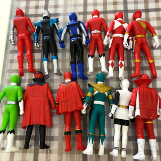 無料！ソフビ☆戦隊ヒーロー☆12体まとめて☆男の子にいかがでしょう？の画像