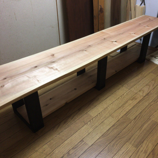 値下げ 大特価 長さ200cm 一枚板テレビボード 塗装無料