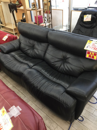完売致しました。　　　　　　　東区和白 定価48万円 最高級 総本革貼り 2P 電動 リクライニングソファー セパレートタイプ 両方電動タイプになります！