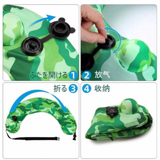 お譲り先決まりました。新品未使用、浮き輪 調節可能 多機能 携帯用 U型まくらの画像